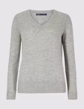Джемпер с V-образным воротом