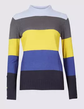 Джемпер с воротом-трубой