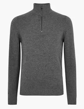 Джемпер с высокой горловиной на молнии