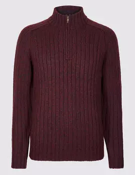 Джемпер текстурированный с шерстью