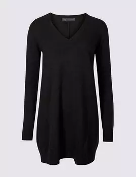 Джемпер текстурированный с V-образным вырезом