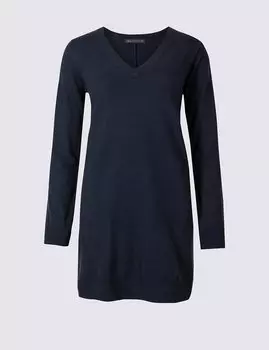 Джемпер текстурированный с V-образным вырезом