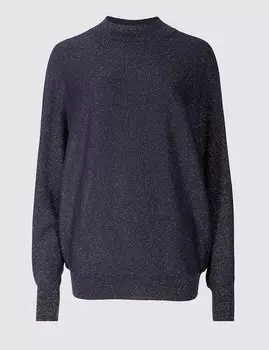 Джемпер женский с добавлением металлизированных волокон