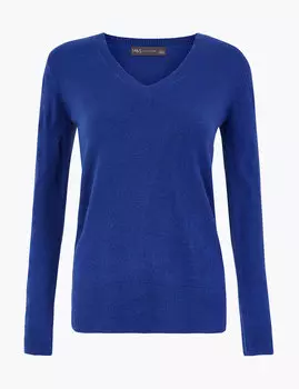 Джемпер женский текстурированный с V-горловиной