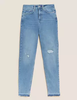 Джинсы Mom с высокой талией