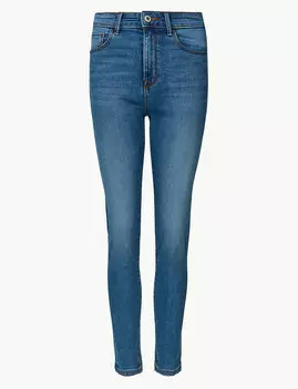 Джинсы прямого кроя с завышенной талией