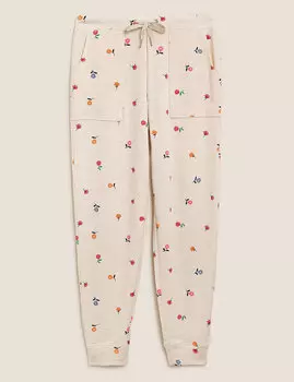 Джоггеры-лаунж Flexifit ™ с манжетами и цветочным принтом