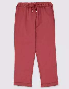 Джоггеры с оборкой на поясе для девочки