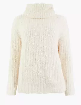 Фактурный джемпер с хомутом