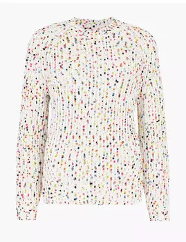 Фактурный джемпер с круглым вырезом