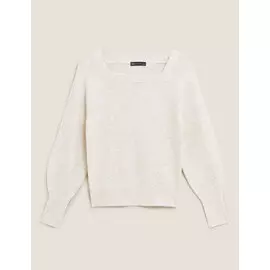 Фактурный джемпер с квадратным вырезом, Marks&amp;Spencer