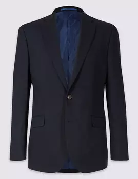 Фактурный пиджак классического кроя с добавлением шерсти