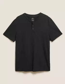 Футболка Henley из чистого хлопка