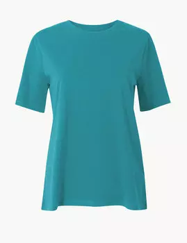 Футболка из 100%-го чистого хлопка прямого кроя