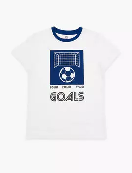 Футболка из 100% хлопка с футбольными мотивами