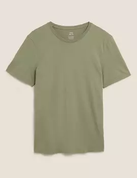 Футболка из чистого хлопка с круглым вырезом