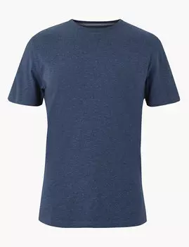 Футболка из чистого хлопка с круглым вырезом