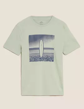 Футболка из чистого хлопка с рисунком