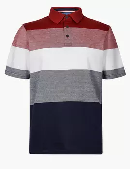 Футболка-поло колор блок