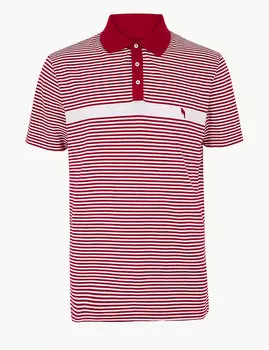 Футболка-поло в полоску с технологией Cool Comfort™
