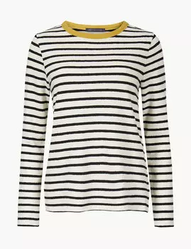 Футболка с длинным рукавом в полоску