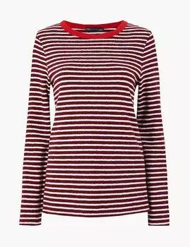 Футболка с длинным рукавом в полоску