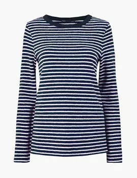 Футболка с длинным рукавом в полоску