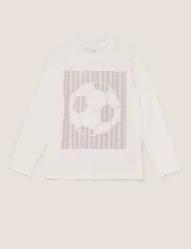 Футболка с принтом футбольный мяч