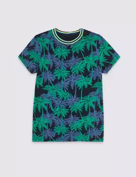 Футболка с тропическим принтом для мальчика 3 - 16 лет