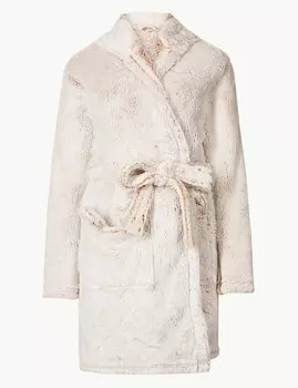 Халат флисовый с капюшоном