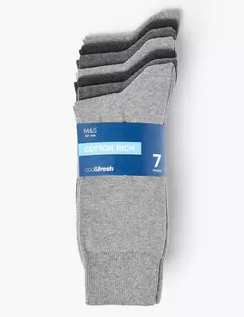 Хлопчатобумажные носки с отделкой Cool &amp; Fresh ™ (7 пар)