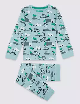 Хлопковая пижама с добавлением эластичного волокна (1-7 лет)