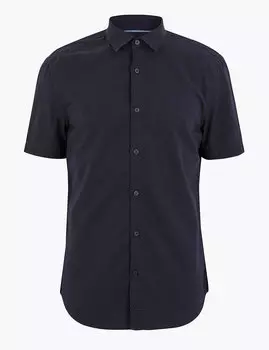 Хлопковая рубашка с точечным принтом