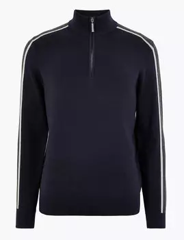 Хлопковый мужской джемпер на молнии