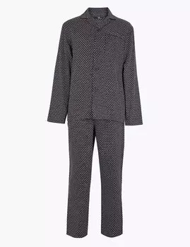 Хлопковый пижамный комплект с графическим принтом