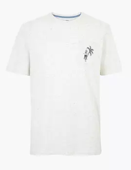 Хлопковый пижамный топ с карманом