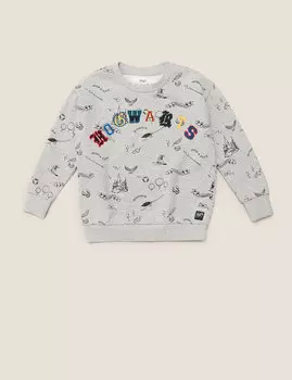 Хлопковый свитшот с принтом Harry Potter™