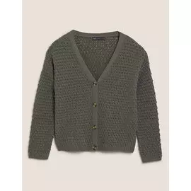 Хлопковый текстурированный кардиган, Marks&amp;Spencer
