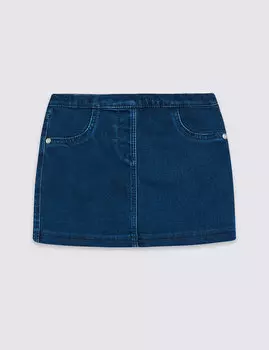 Юбка джинсовая с карманами для девочки 3 месяца - 5 лет