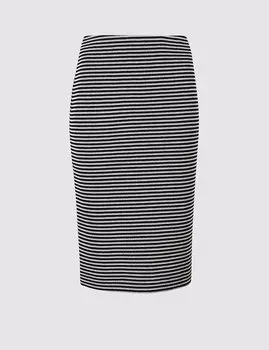 Юбка-карандаш хлопковая, в полоску