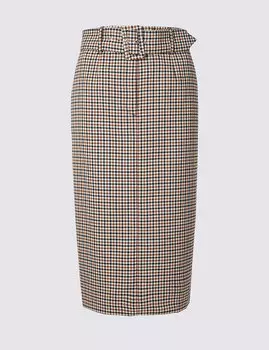 Юбка-карандаш, в клетку