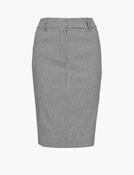Юбка-карандаш в клетку классического кроя