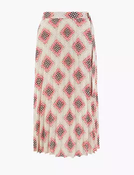 Юбка-миди с геометрическим принтом