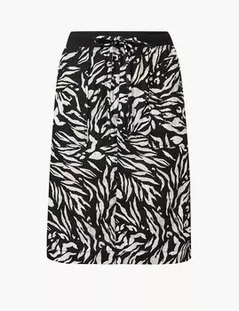 Юбка мини А-силуэта с принтом