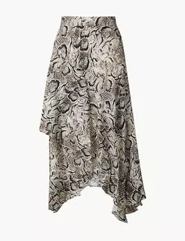 Юбка с запахом асимметричного кроя