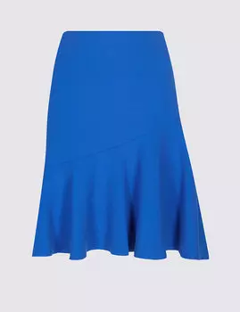 Юбка-скейтер миди с воланом