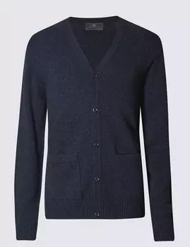 Кардиган из овечьей шерсти с V-вырезом