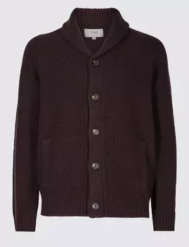 Кардиган мужской из 100%-го акрила с воротником-шалькой