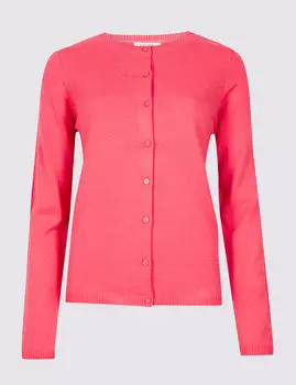 Кардиган однотонный классического кроя