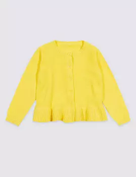 Кардиган с оборкой по нижнему краю для девочки 3 месяца-7 лет